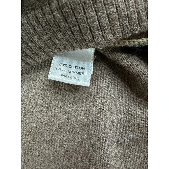 Banana Republic Sweater Men's XL Brown Cotton Cashmere Preppy Casual